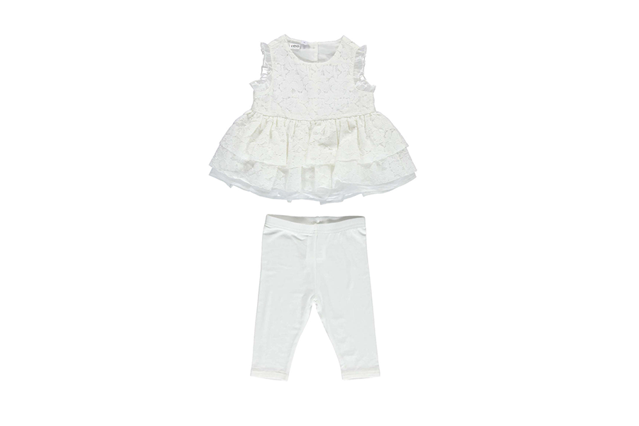 Completo con top in pizzo e leggins IDO